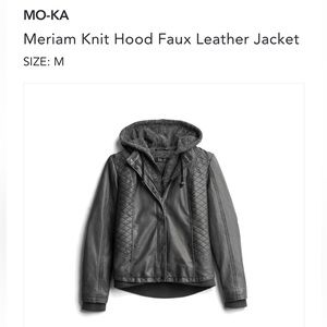Mo-Ka Faux Leather knit jacket